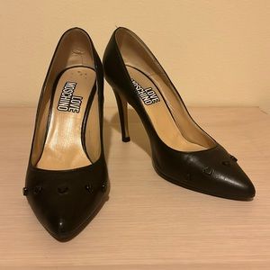 Moschino Love black leather pumps size 37